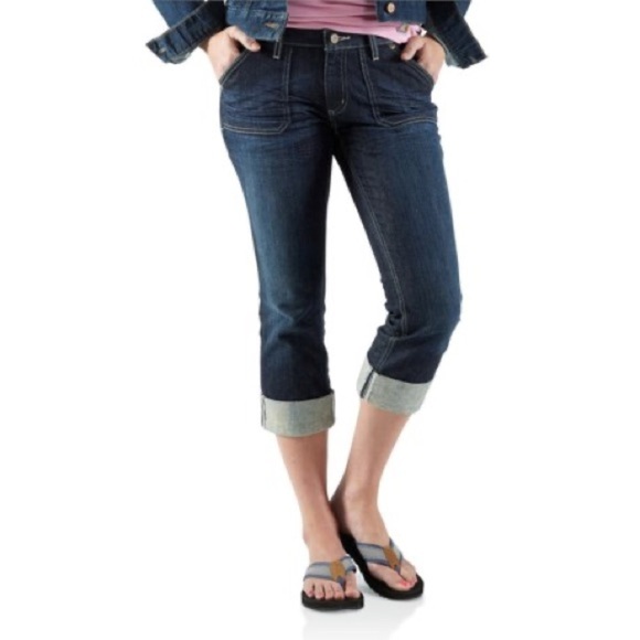 Carhartt Denim - Carhartt WB071 - Women's Curvy Tomboy Cropped Jean, Blue, Size 14, NWT